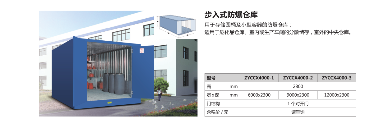 步入式防爆仓库